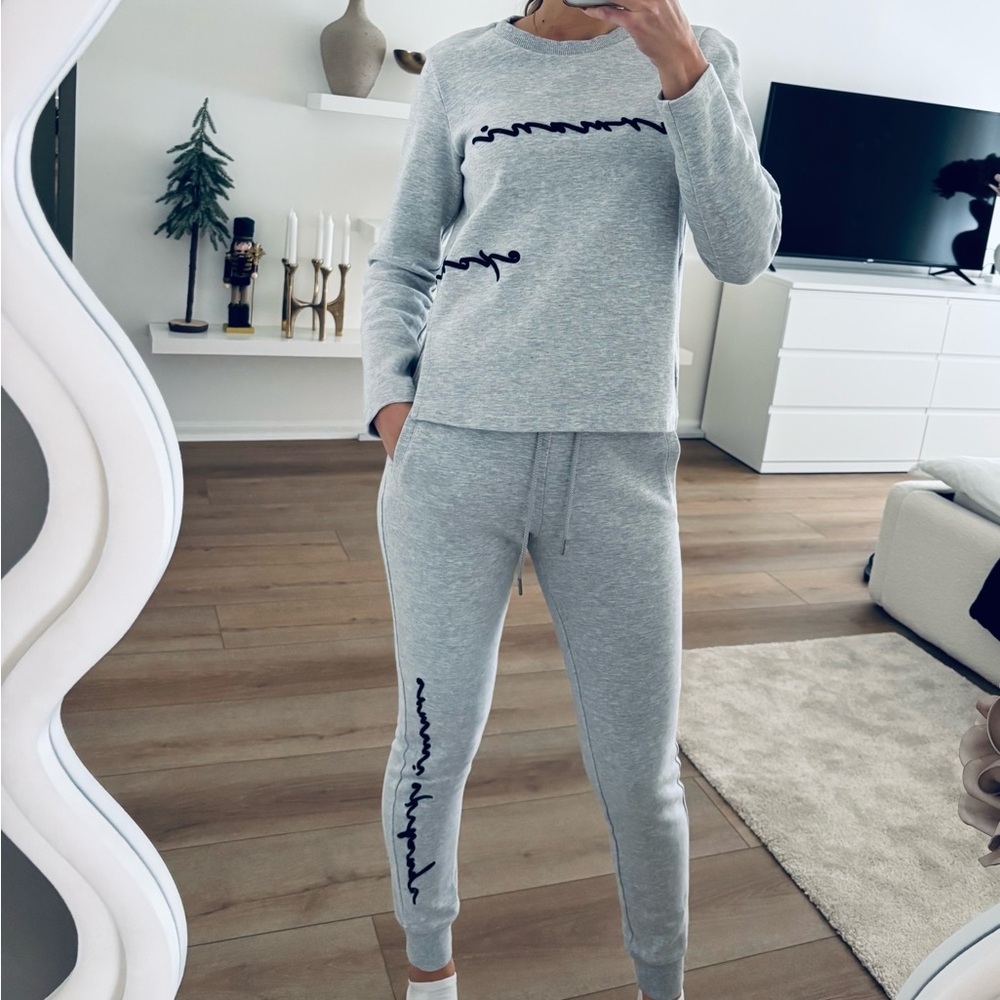 Armani Exchange Light Gray Sweatshirt and Pants set